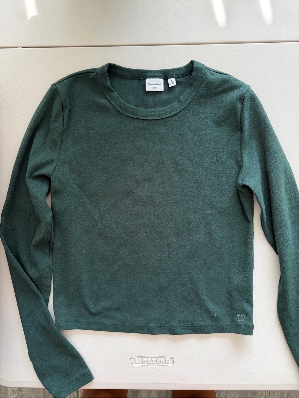 Aritzia Sunday Best Deep Green Crewneck Tee